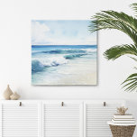 Vid Kanvastrycket Beach Canvastryck<br><div class="desc">Vid Beach Painting Print med bedövande nyanser av den vita sanden och rent akvathav. Kuststranddekoration med kristallklar tropiska vatten och sandstrand. Denna moderna kustmålning är utskriven i havsabborre, smutsad sandig och vit är en biet av snyggtens stranddeka, tropisk väggkonst, kustdekoration, för alla kusthem, strandhus och havsbottnar. Konstverket skapades av konstnären...</div>