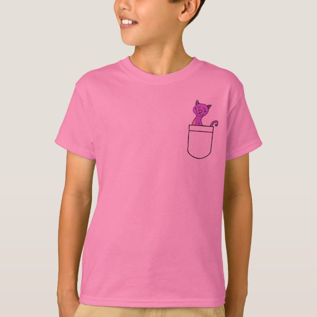 VID katt i en fick- skjorta Tee Shirt (Framsida)