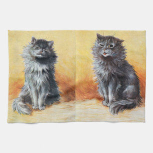Vid kattuppställningen, Louis Wain Kökshandduk