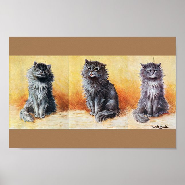 Vid kattuppställningen, Louis Wain Poster (Framsidan)
