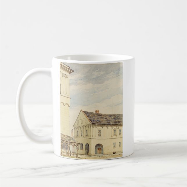 Vid klocktornet i Spisska Sobota Kaffemugg (Vänster)