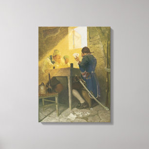 Vid kortspel i Clunys bur av NC Wyeth Canvastryck