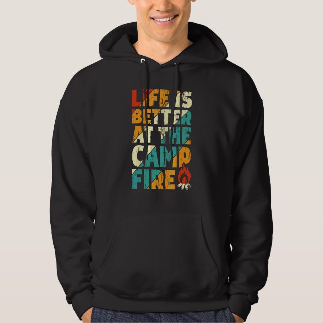 Vid lägerelden   Camping Vitange Hoodie (Framsida)