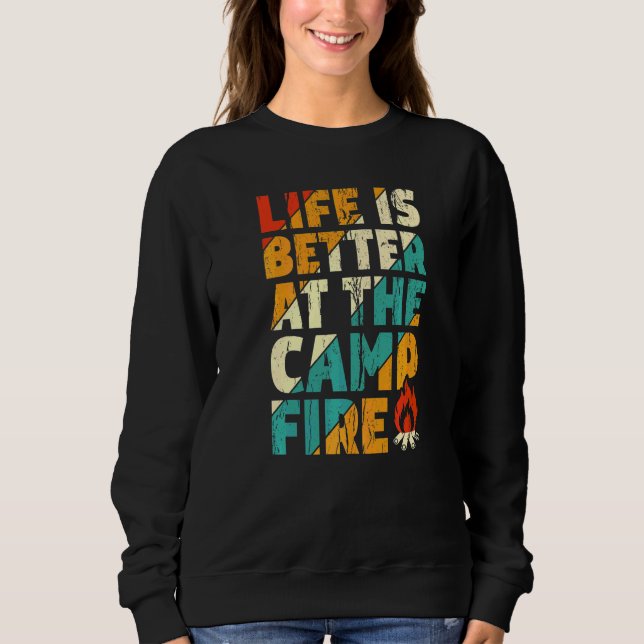 Vid lägerelden Camping Vitange T Shirt (Framsida)