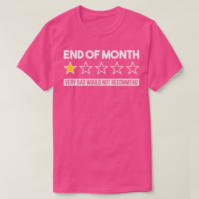 Vid månadsslutet skulle mycket dåligt rekommendera t shirt (Design framsida)
