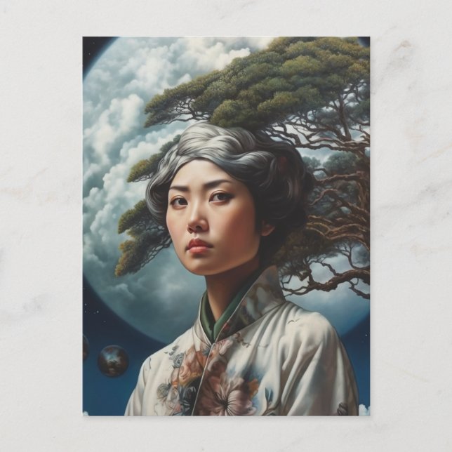 Vid månen vykort (Framsida)