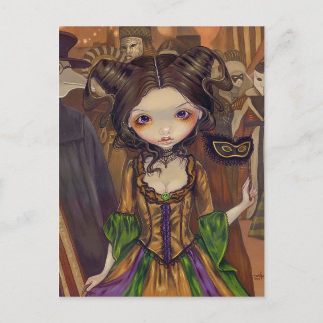 "Vid Masqueraad Boll"-vykort Vykort (Framsida)