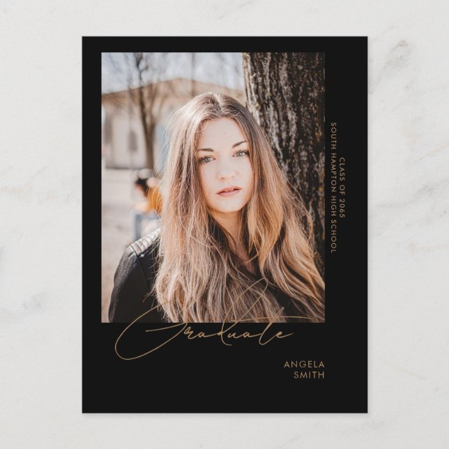 Vid meddelande om Flytta foto Black Studenten Vykort (Framsida)