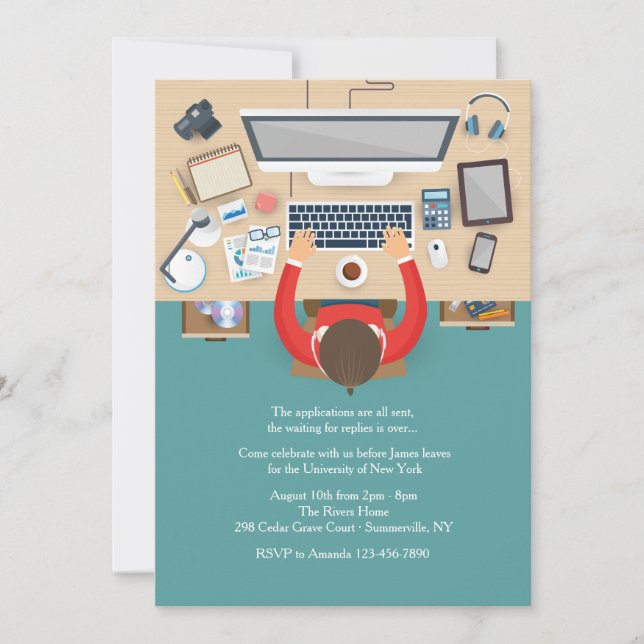 Vid Mitt skrivbord-inbjudan Inbjudningar (Framsida)