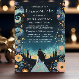 Vid Mörk Roligt Star Prom Starry Night Himmel Quin Inbjudningar