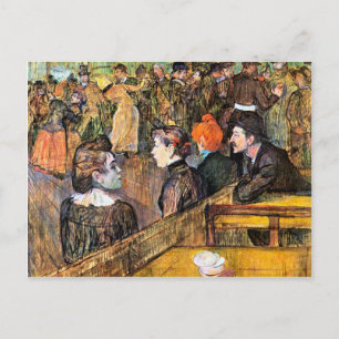 Vid Moulin de la Gallette av Toulouse-Lautrec Vykort
