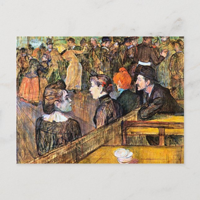 Vid Moulin de la Gallette av Toulouse-Lautrec Vykort (Framsida)