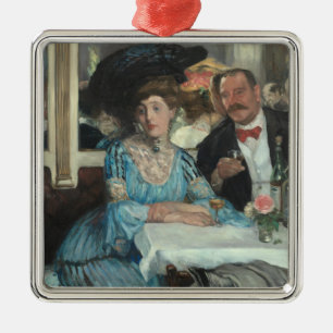 Vid Mouquins Restaurant NY - William Glackens - Julgransprydnad Metall