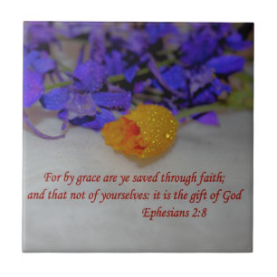Vid nåd - Ephesians 2:8 Kakelplatta