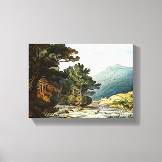 Vid nedtryckt arbetsyteutskrift canvastryck