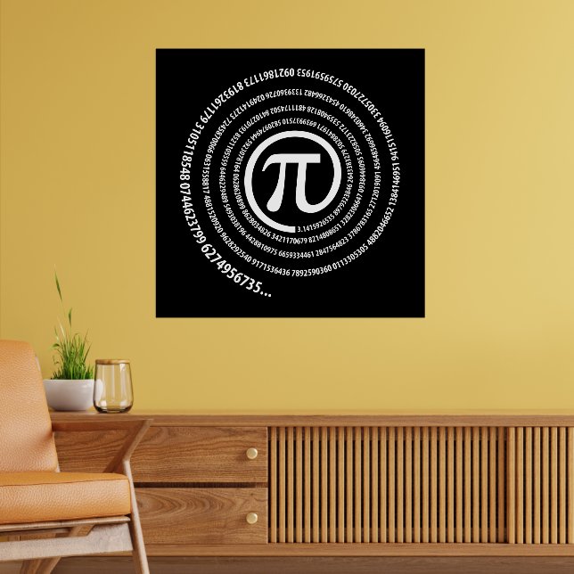 Vid Pi-tecken, Spiral-version Poster | Zazzle.se