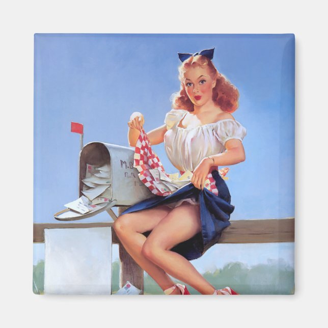 Vid pil upp i postlådan magnet (Framsidan)