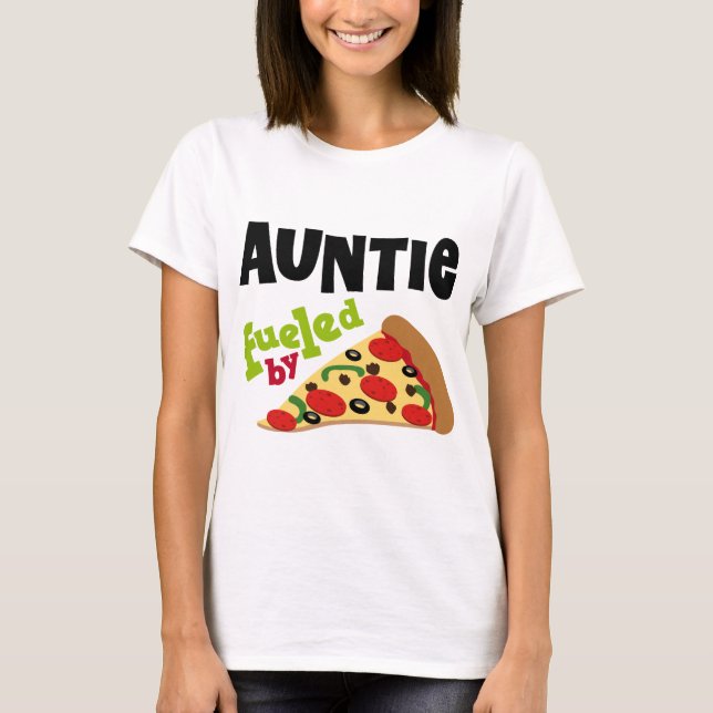 Vid Pizza för Auntie Tanka Tee (Framsida)