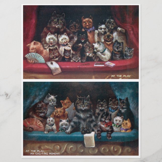 Vid Play Postcards av Louis Wain (Framsida)