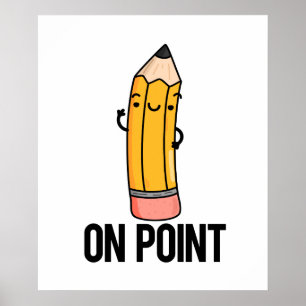 Vid Point Funny Pencil Pun Poster