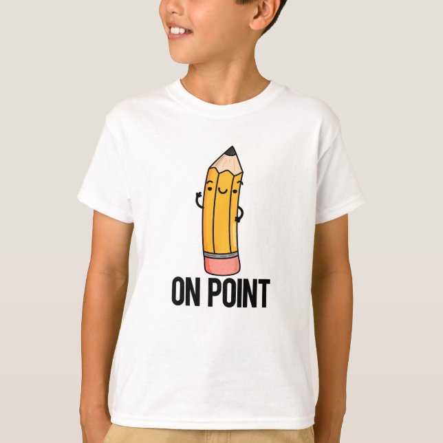 Vid Point Funny Pencil Pun T Shirt (Framsida)