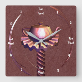 Vid reflektion fyrkantig klocka