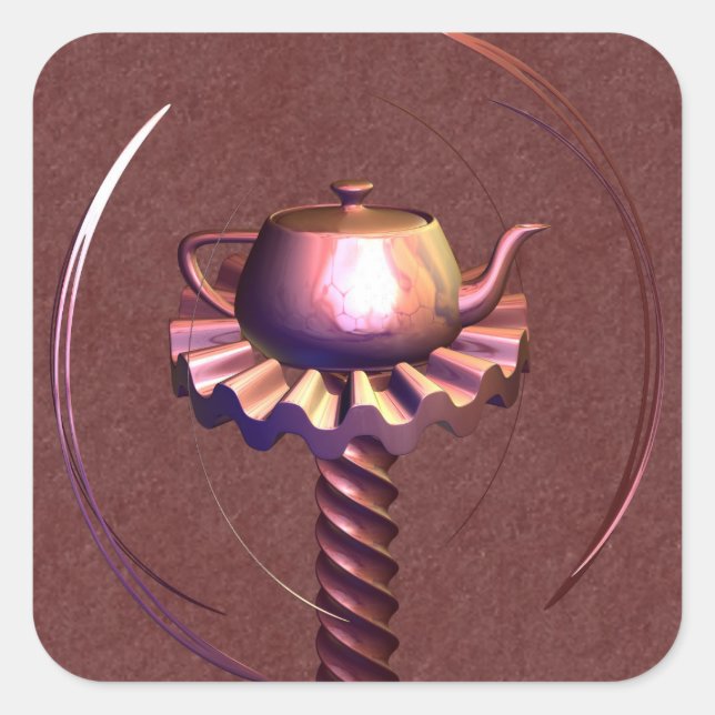 Vid reflektion fyrkantigt klistermärke (Framsida)