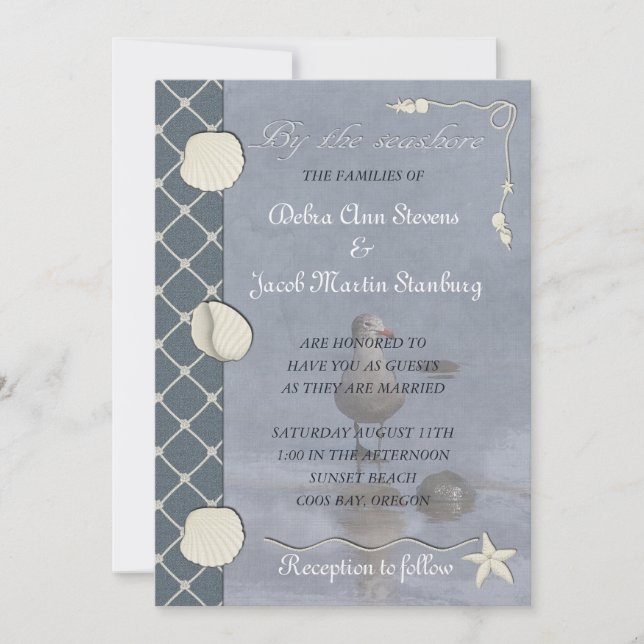 Vid seashoren inbjudningar (Framsida)
