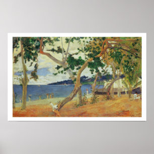 Vid seashoren Martinique, 1887 (olja på kanfas) Poster
