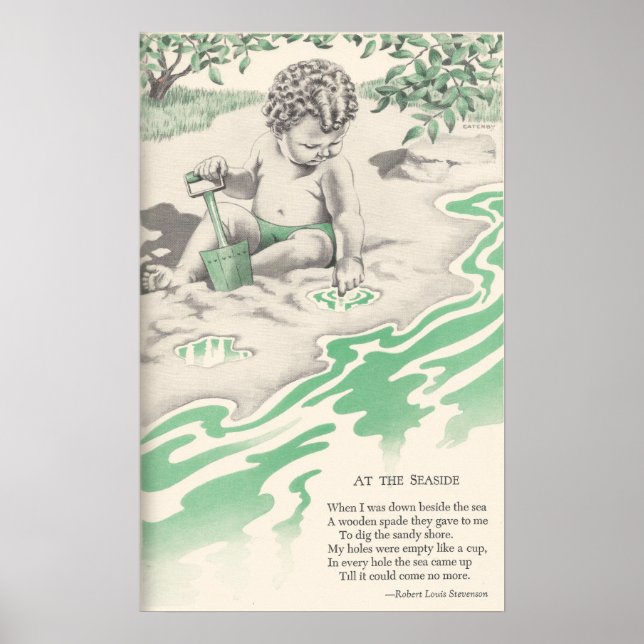 Vid Seaside ~ Robert Louis Stevenson Poster (Framsidan)