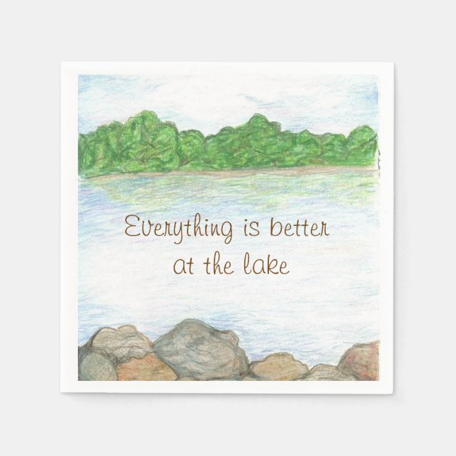 Vid sjö pappra blöjor pappersservett (Framsidan)