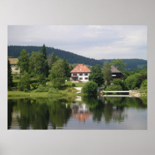 Vid sjön i den svart skogen poster