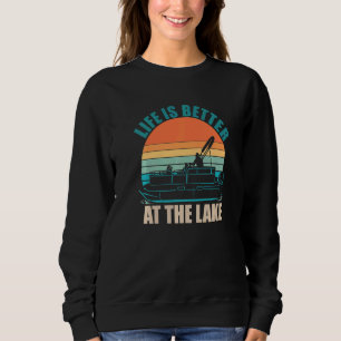 Vid sjön sommarlov pontonbåt t shirt