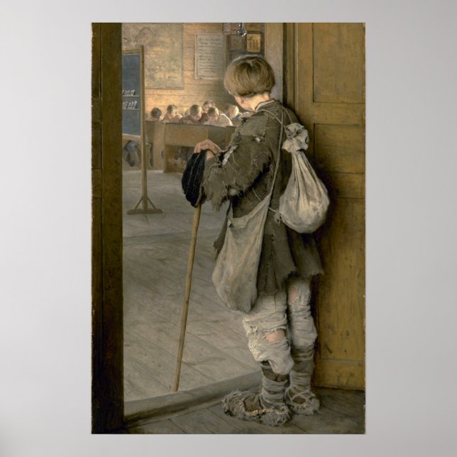 Vid skoldoorerna av Bogdanov-Belsky Poster (Framsidan)