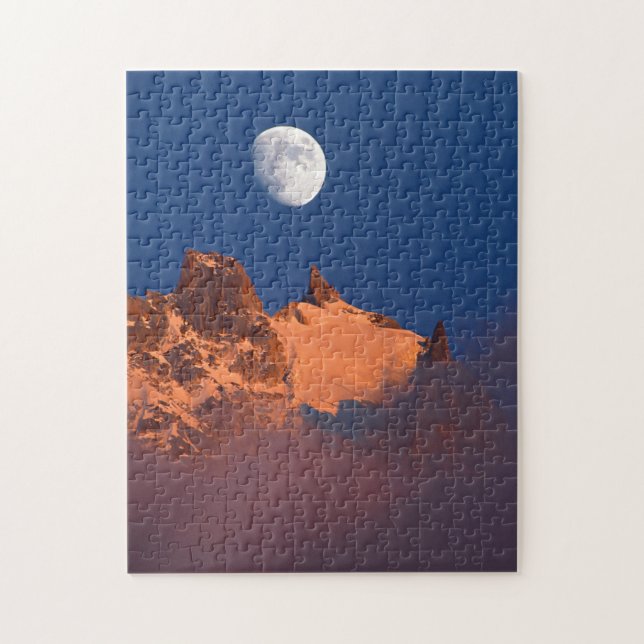 Vid soluppgång | Aiguille du Plan Chamonix, Frankr Pussel (Vertikal)