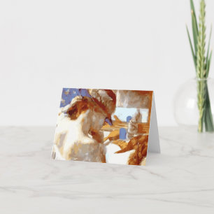 "Vid Spegel" av Edgar Degas Notecard Vector Kort
