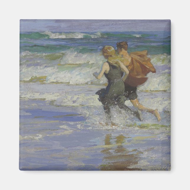 Vid stranden (av Edward Henry Potthast) Magnet (Framsidan)