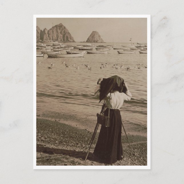 Vid stranden, Avalon Bay, Catalina Island Vykort (Framsida)