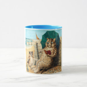 Vid stranden, Louis Wain Mugg