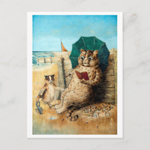 Vid stranden, Louis Wain Vykort