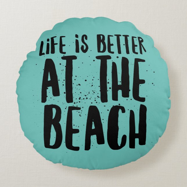 Vid stranden rund kudde (Framsidan)