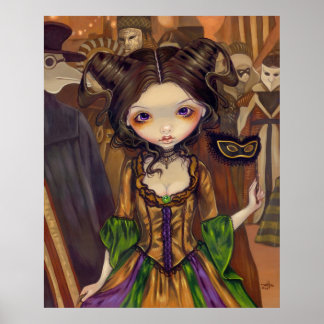 Vid utskriften av Boll gothic mardi gras Art Poster