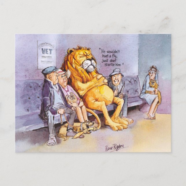 Vid veterinären vykort (Framsida)