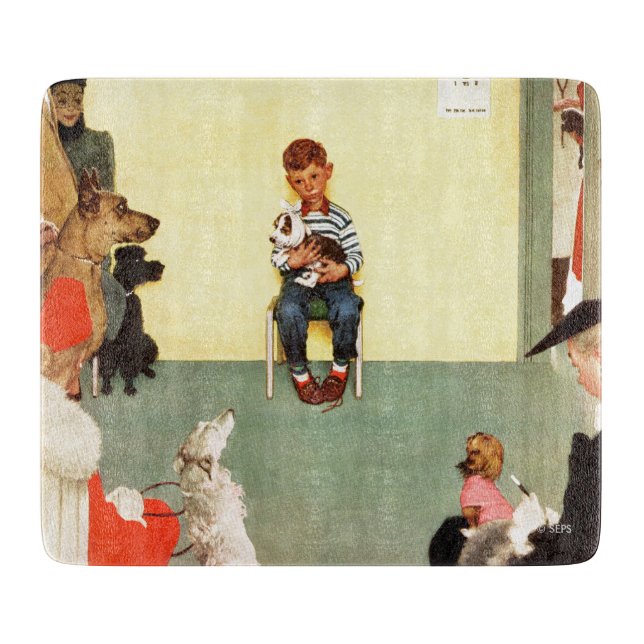 Vid veterinärerna av Norman Rockwell (Framsidan)