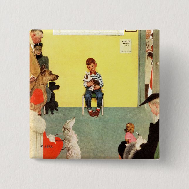 Vid veterinärerna av Norman Rockwell Knapp (Framsida)
