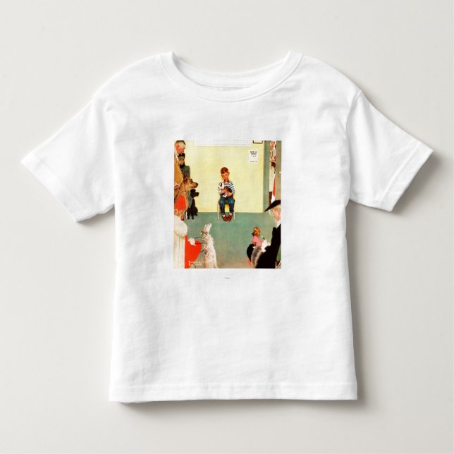 Vid veterinärerna av Norman Rockwell T-shirt (Framsida)