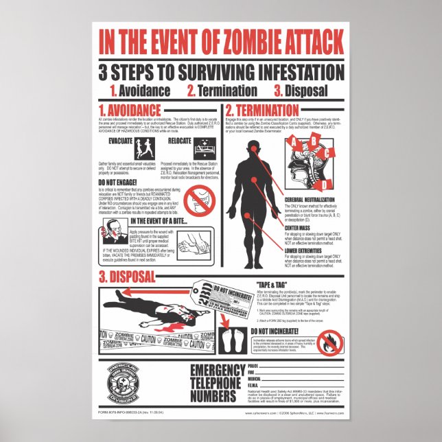 VID ZOMBIE ATTACK POSTER (Framsidan)