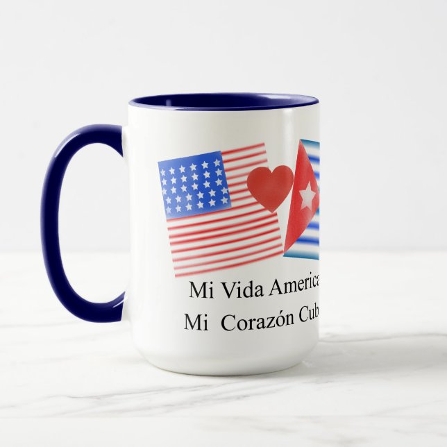 Vida americano, corazón cubano mugg (Vänster)