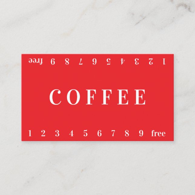 Vida Double Number Loyalty Coffee Punch-Card Lojalitetskort (Framsida)
