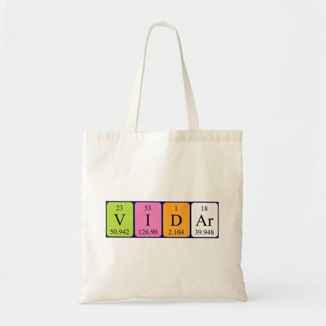 Vidar Periote bord namn tote bag Tygkasse (Framsidan)